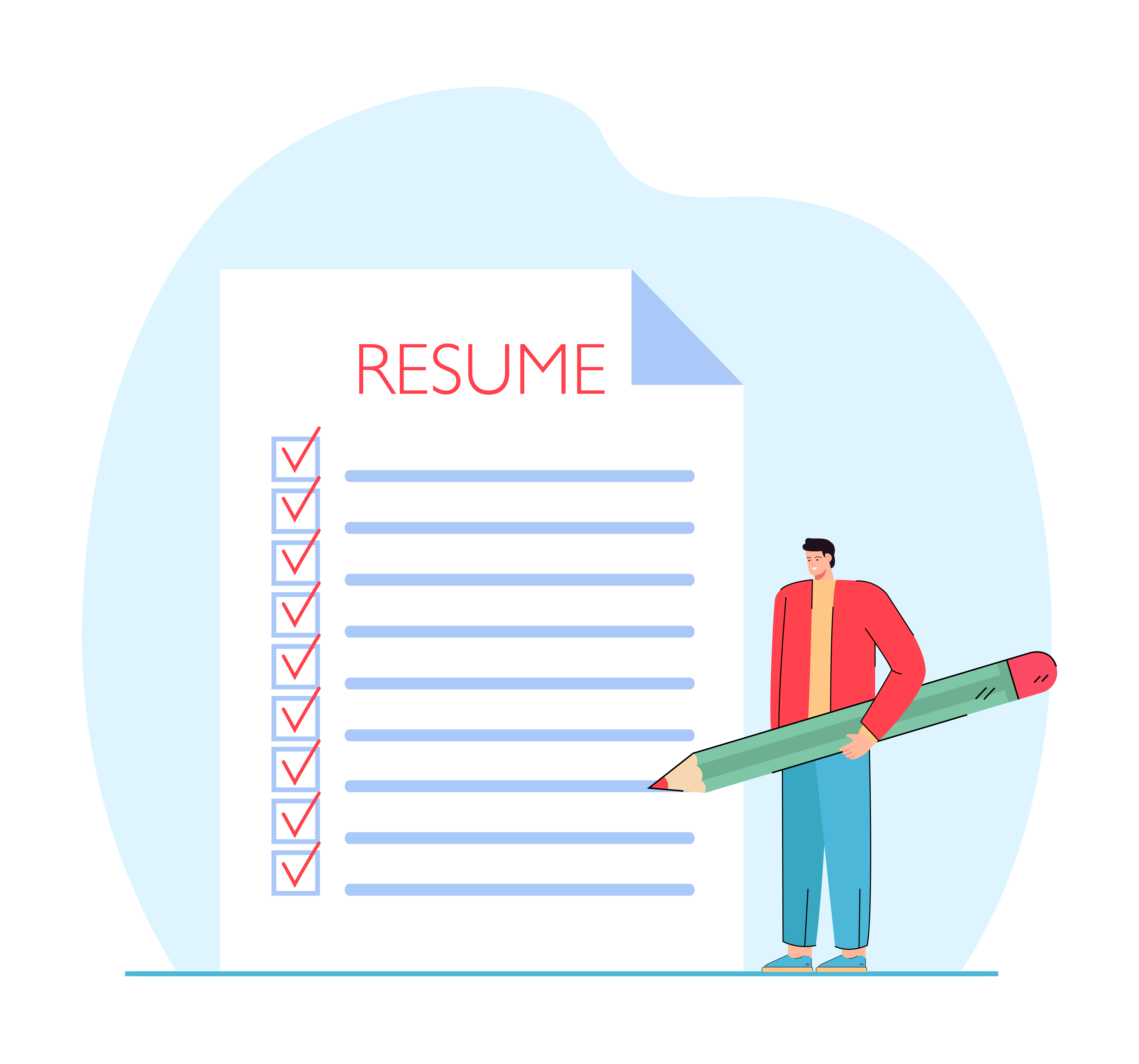 tiny_cartoon_worker_holding_huge_pencil_next_to_resume